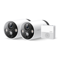 Smart Wire-Free Security Camera, 2 Camera SystemSPEC: 2 × Tapo C420, 1 × Tapo H200, 2K+(2560x1440), 2.4 GHz, 5200mAh rechargable lithium-ion battery, Sub-1GHzFEATURE: 180days battery life, Full-color vision, Smart Detection and Notifications (people,