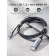 Ugreen CABLE USB-C TO HDMI - 1.5 mètre (Model : MM142) MM142-1.5M