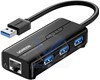 Adaptateur Ugreen HUB USB 3.0 vers 3 Ports USB 2.0 RJ45