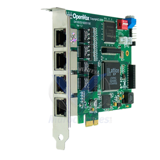 Carte Numérique 4 Port E1/T1/J1 PRI PCI-Express D410