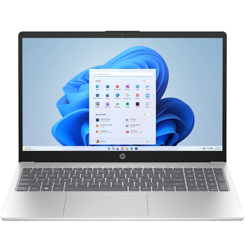 HP 15 AMD R5-7520U (Copilot) 15,6" 8Go 512Go SSD W11H Natural Silver 12M C2YZ5EA