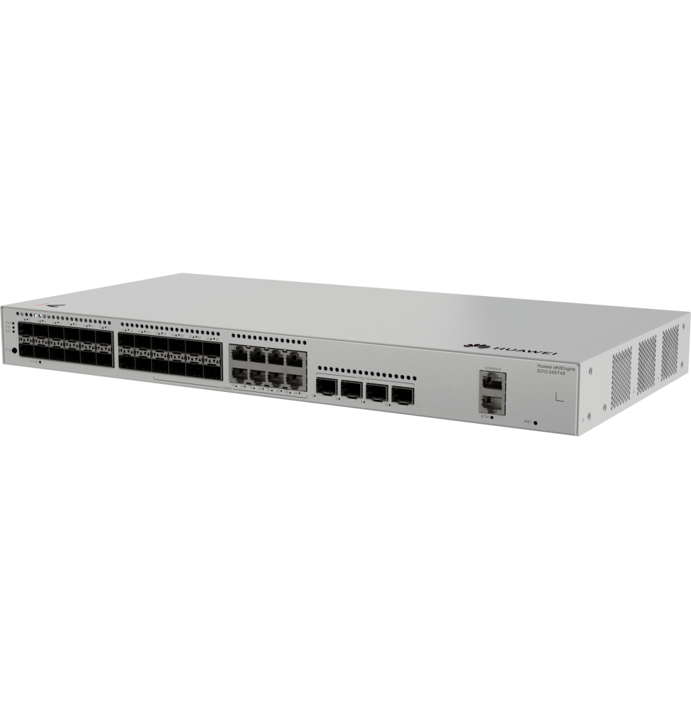 HUAWEI S310-24ST4X(24*GE SFP ports, 8 of which are dual-purpose 10/100/1000 or SFP, 4*10GE SFP+ ports, built-in AC power) 98012532