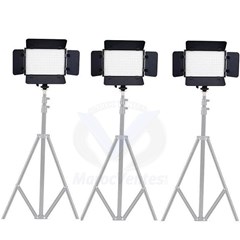 KIT DE 3 PROJECTEURS LED POUR STUDIO VIDÉO & PHOTO