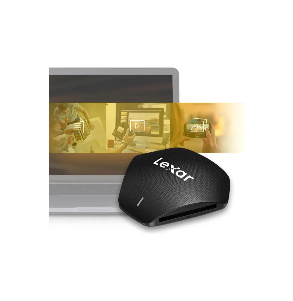 LEXAR LECTEUR Reader Multi-Card 3-in-1 USB 3.1 Type-C Reader,supports CF / SD™ & microSD™ UHS-II 12M LRW500URB