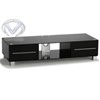 Table basse plasma 65'' verre 10MM 2 Tiroires